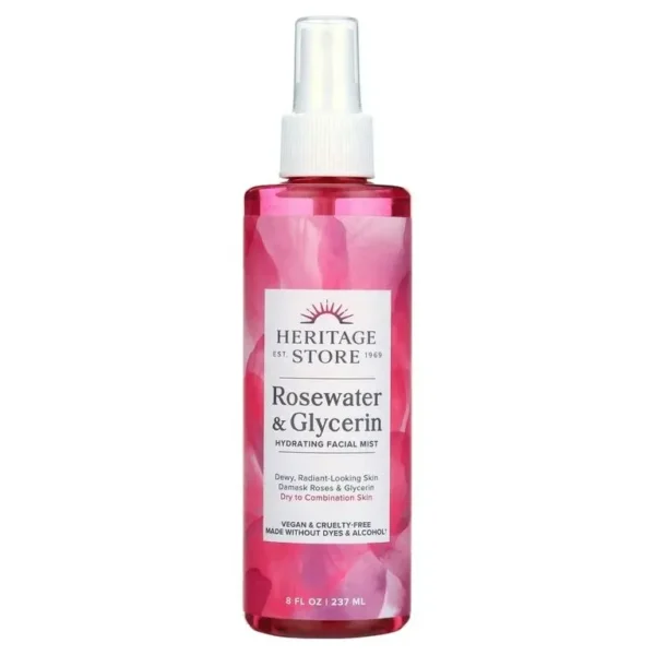 Heritage Store Rose Flower Water with Atmospheric Glycolic Extract